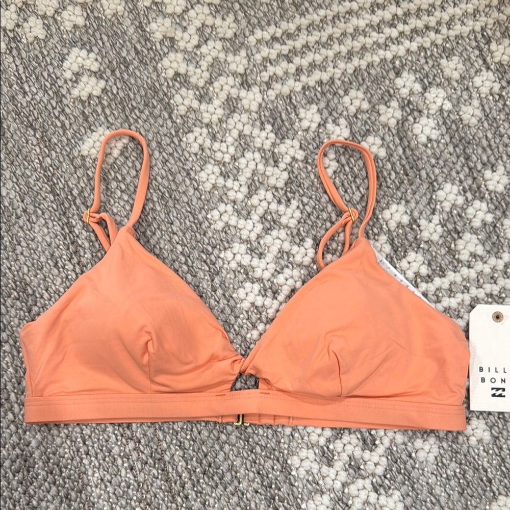Billabong Orange Bikini Triangle Top Soft Stretchy Design